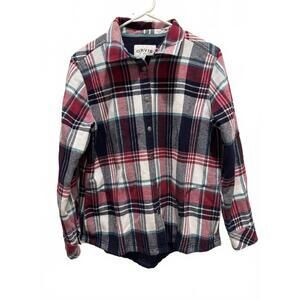 Orvis Classic Collection Large Plaid Button-Up Shirt Jacket